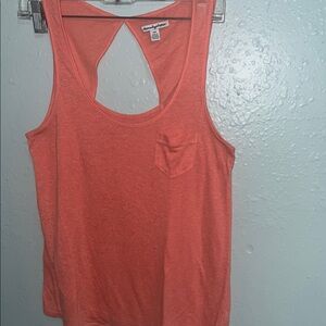 American Eagle Outfitters Orange Sleeveless Cut Out Tank Top